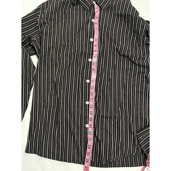 BKE Buckle Contour Shirt Mens XL Extra Large? Black Striped Long Sleeve Button - Picture 3 of 8